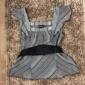 Bebe blouse with sash tie